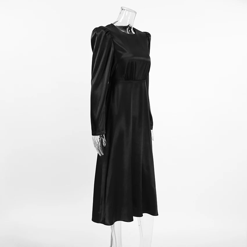 Elegant Dresses - Elegant Puff Sleeve Cocktail Dress Tailored LBD