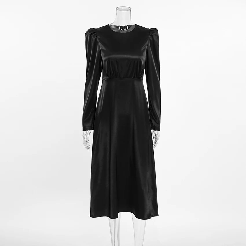 Elegant Dresses - Elegant Puff Sleeve Cocktail Dress Tailored LBD