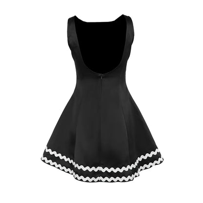 Elegant Dresses- Elegant Retro Flared Mini Dress for Cocktail Evenings- - Pekosa Women Fashion