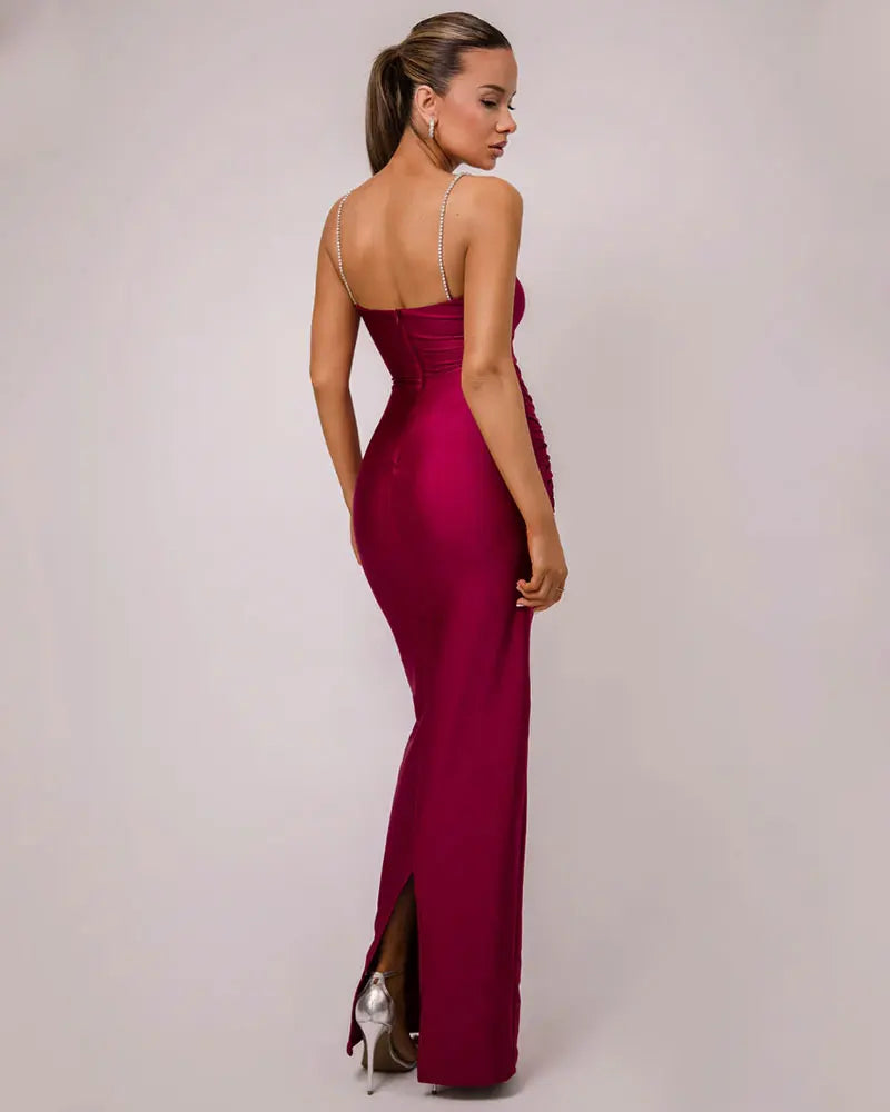 Elegant Dresses- Sheath Maxi Dress Gown for Award Ceremonies- - Pekosa Women Fashion