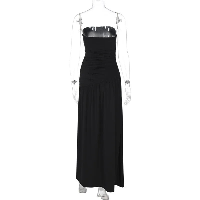 Elegant Dresses - Elegant Strapless Evening Gown Maxi Dress