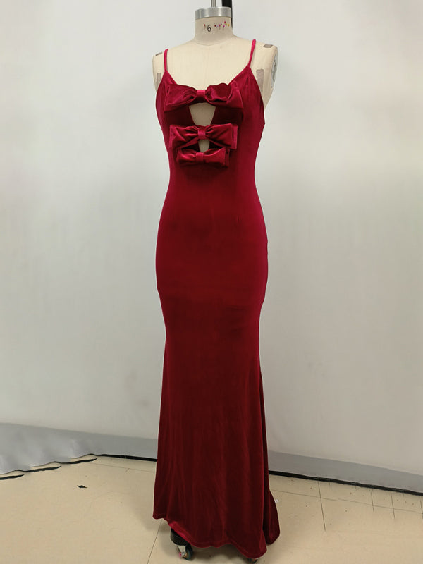 Elegant Dresses - Elegant Velvet Gala Gown Mermaid Evening Dress