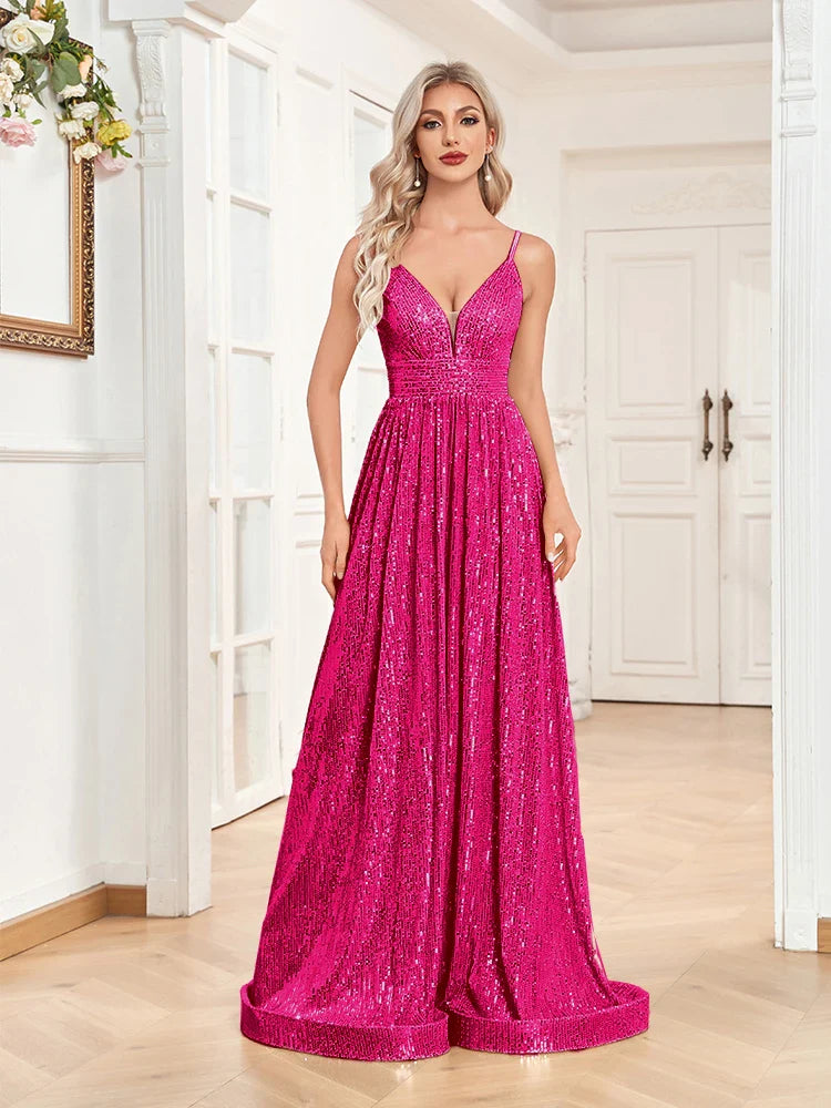 Elegant Dresses- Sequin Gown for High-End Events - Prom Dress- - Pekosa Women Fashion