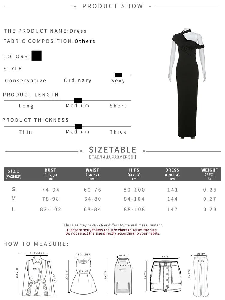 Elegant Dresses- Sheath Gown with One-Shoulder Choker for Evening Events- - Pekosa Women Fashion