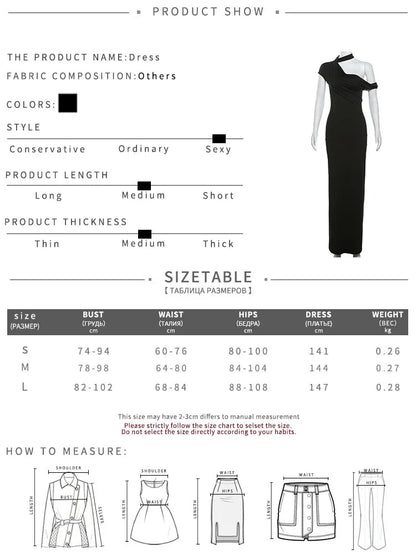 Elegant Dresses- Sheath Gown with One-Shoulder Choker for Evening Events- - Pekosa Women Fashion