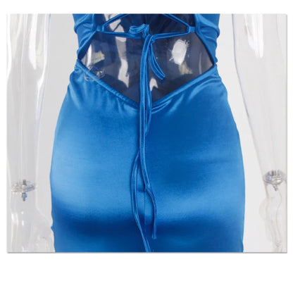 Elegant Dresses- Prom Vibrant Blue Sweep Train Gown - Mermaid Dress for Gala Nights- - Pekosa Women Fashion