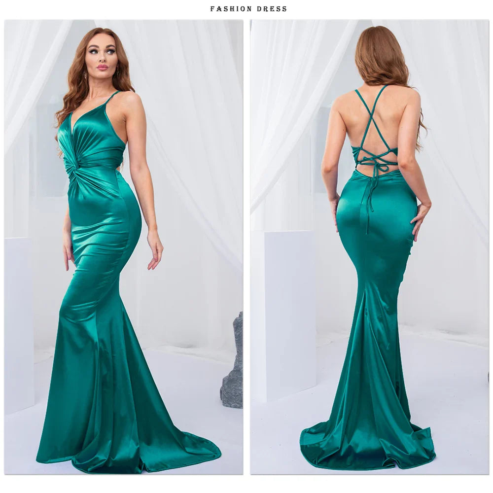 Elegant Dresses- Prom Vibrant Blue Sweep Train Gown - Mermaid Dress for Gala Nights- - Pekosa Women Fashion