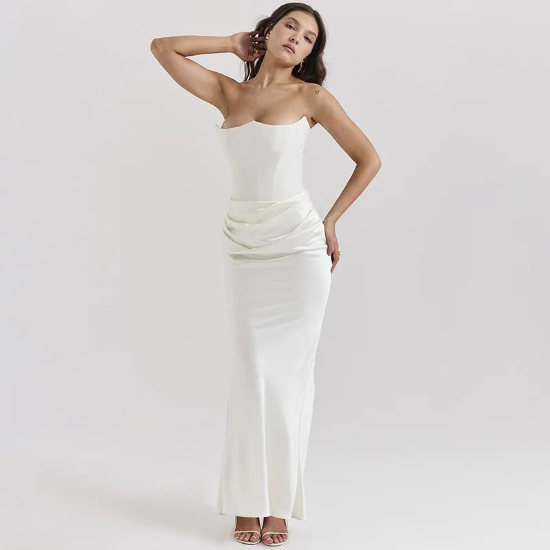 Elegant Dresses - Strapless Dress Elegant Evening Gown