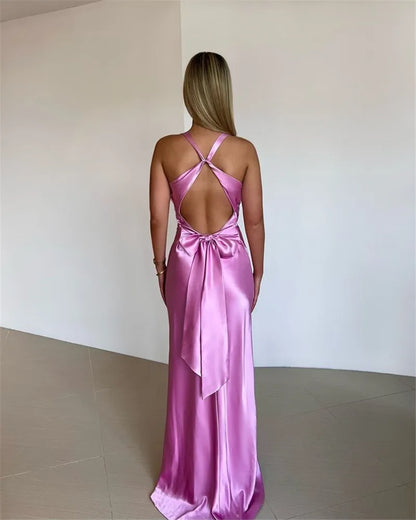 Robe de soirée élégante en satin pour femme pour mariage