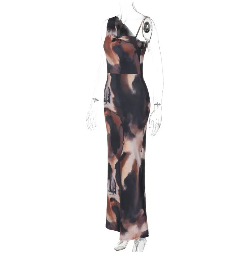 Elegant Dresses- One-Shoulder Maxi Dress for Elegant Evening Galas- - Pekosa Women Fashion