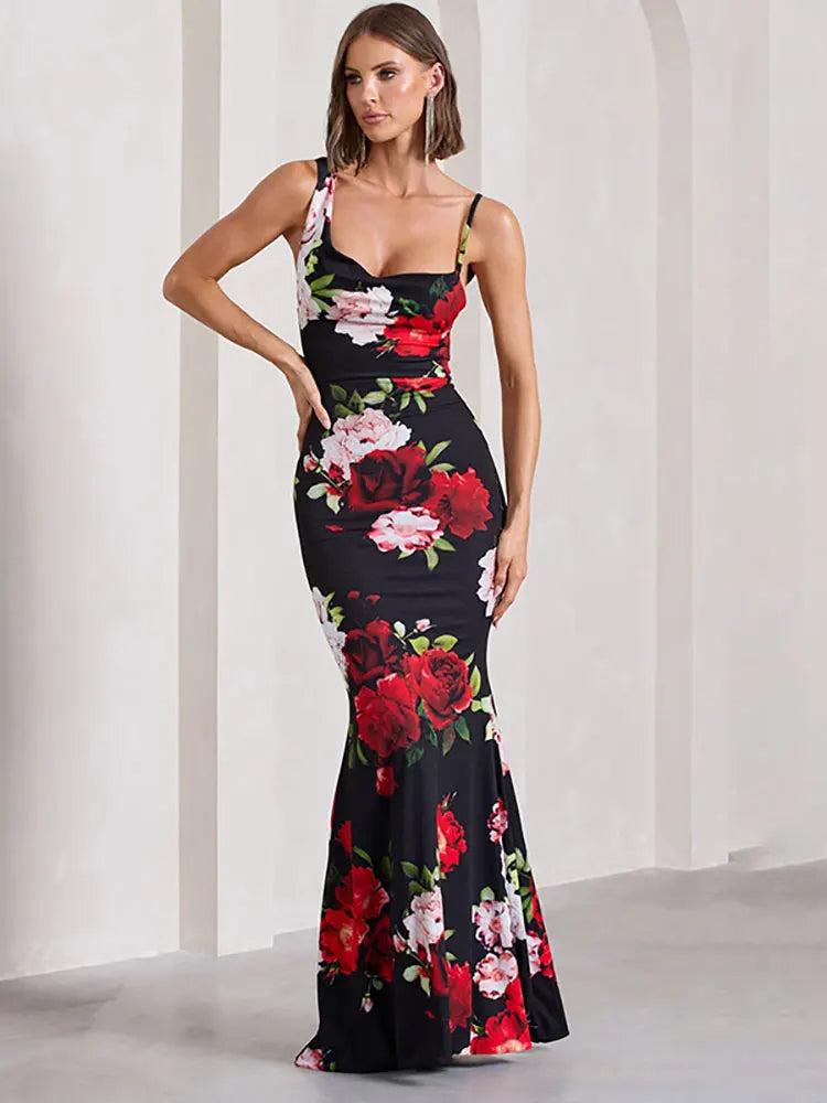 Elegant Dresses- One-Shoulder Maxi Dress for Elegant Evening Galas- Red- Pekosa Women Fashion