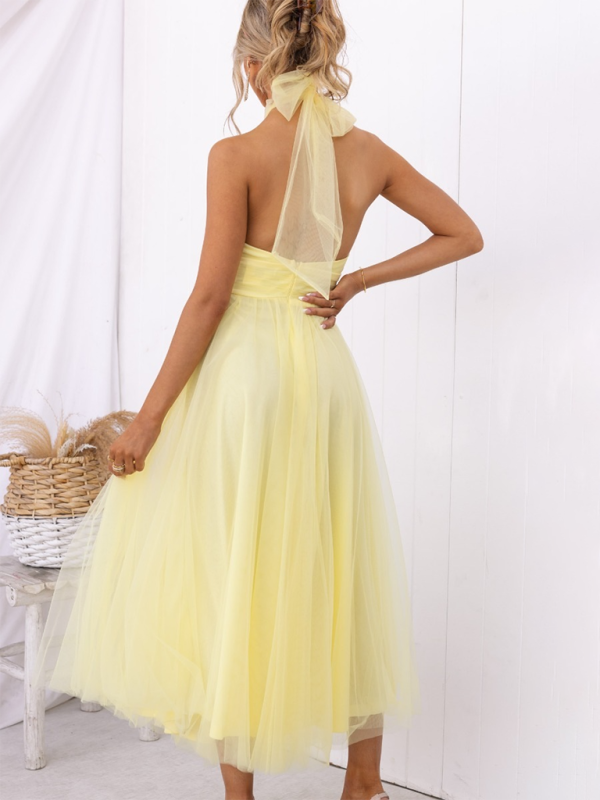 Robe en tulle ajustée et évasée pour femmes pour les réceptions de mariage