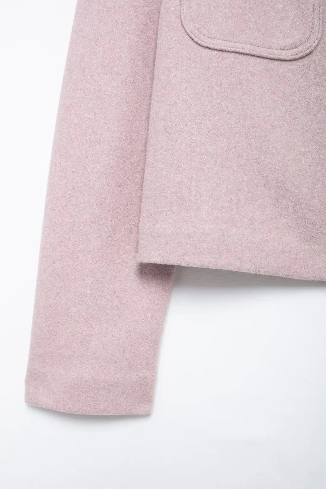 Elegant Jackets - Soft Pink Buttoned Blazer Elegant Dusty Office Jacket