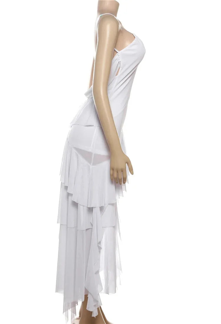 Evening Gown - Chiffon Waterfall Tiered Party Dress