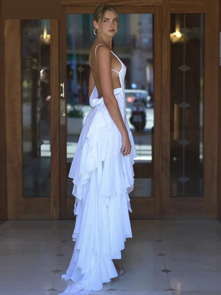 Evening Gown - Chiffon Waterfall Tiered Party Dress