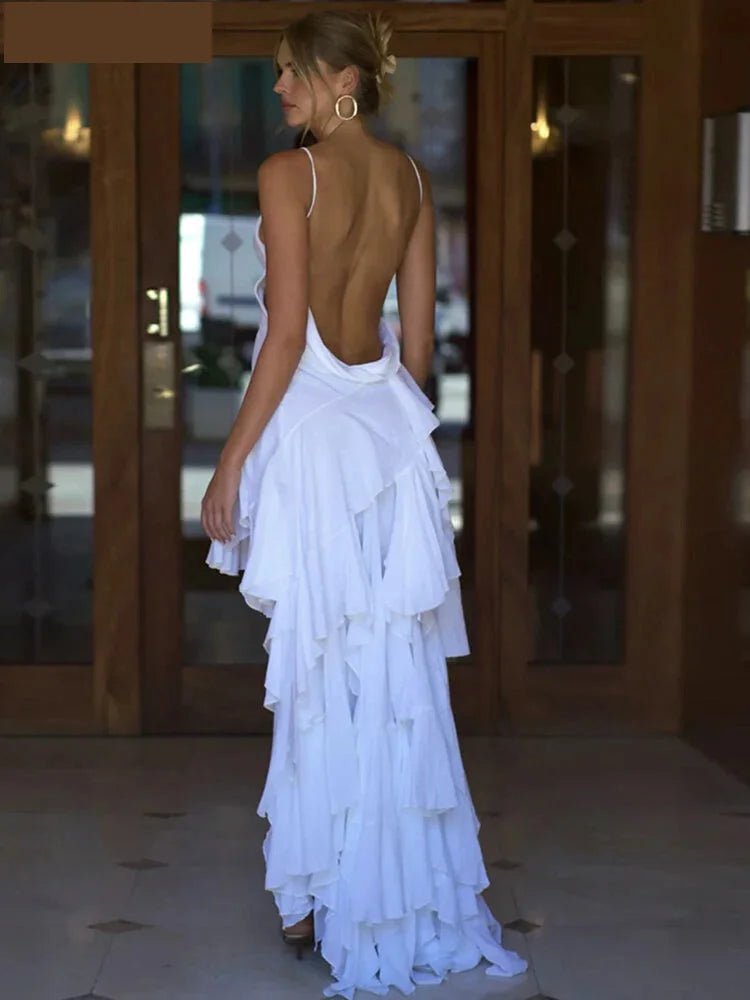 Evening Gown - Chiffon Waterfall Tiered Party Dress