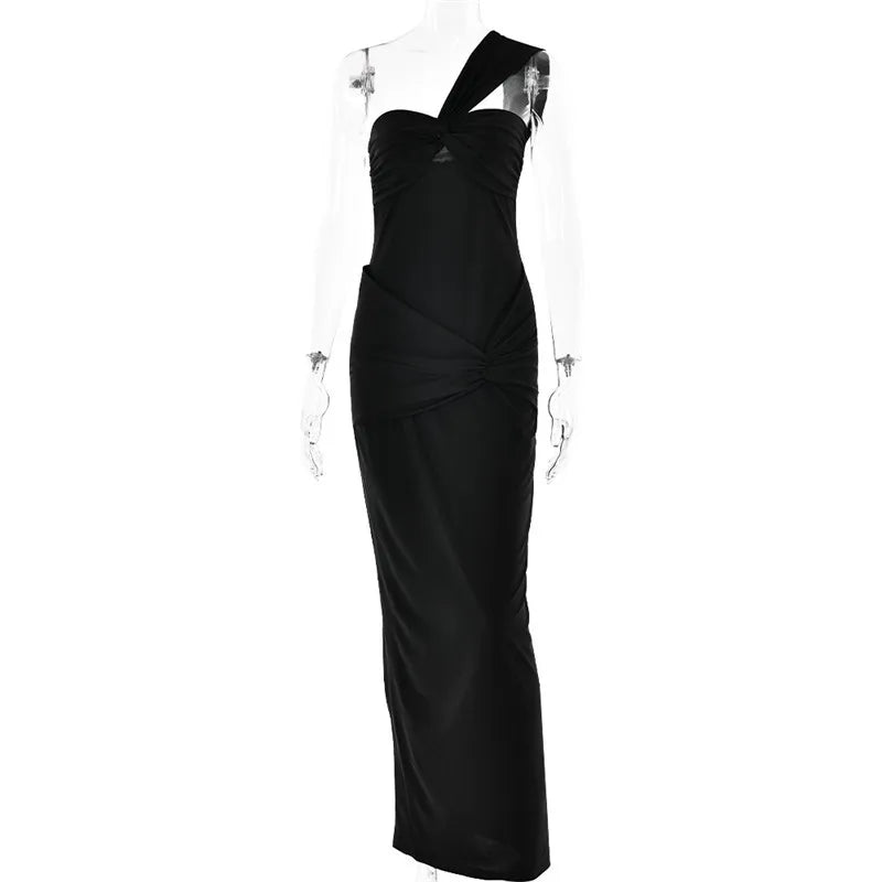 Evening Gown - Stunning One-Shoulder Backless Gown for Special Occasions