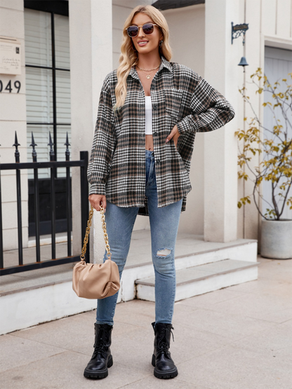 Autumn Essential Women's Plaid Flannel Shirt