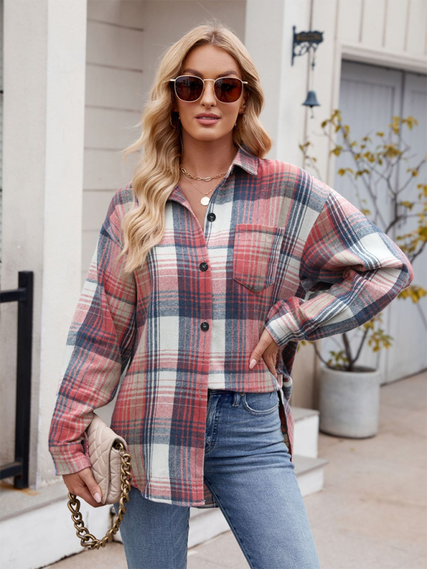 Autumn Essential Women's Plaid Flannel Shirt