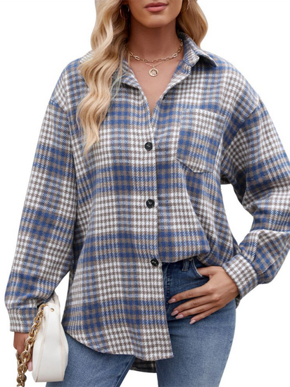 Autumn Essential Women's Plaid Flannel Shirt