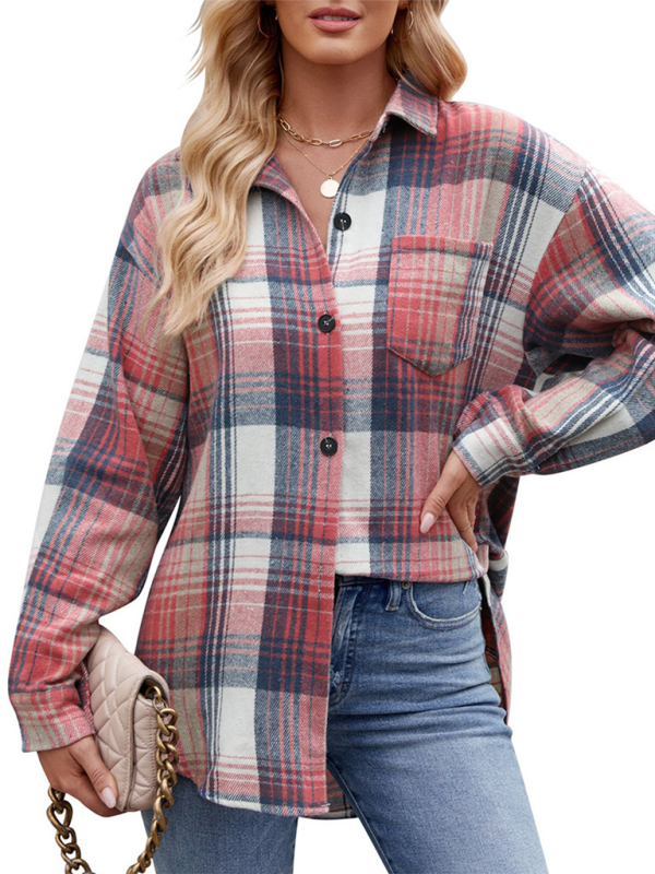 Autumn Essential Women's Plaid Flannel Shirt