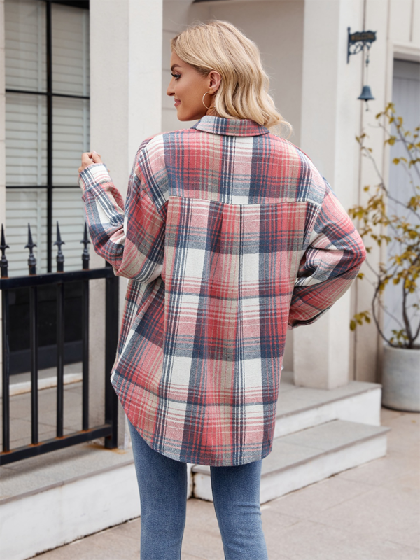 Chemise en flanelle à carreaux pour femmes Autumn Essential