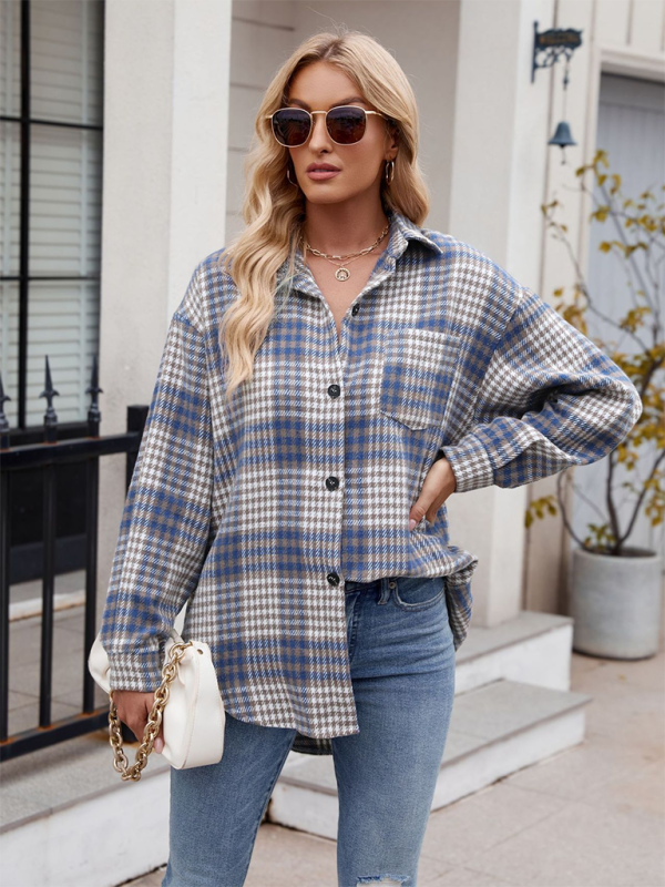 Chemise en flanelle à carreaux pour femmes Autumn Essential