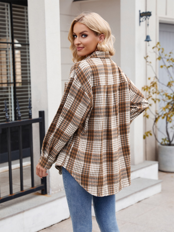 Autumn Essential Women's Plaid Flannel Shirt