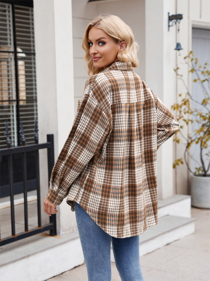 Autumn Essential Women's Plaid Flannel Shirt