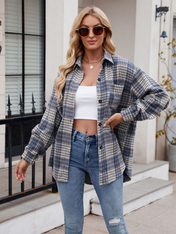 Autumn Essential Women's Plaid Flannel Shirt