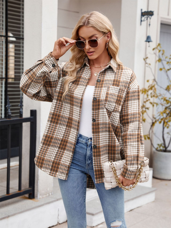 Autumn Essential Women's Plaid Flannel Shirt