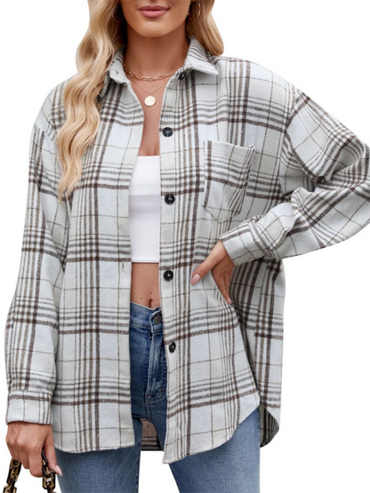 Autumn Essential Women's Plaid Flannel Shirt