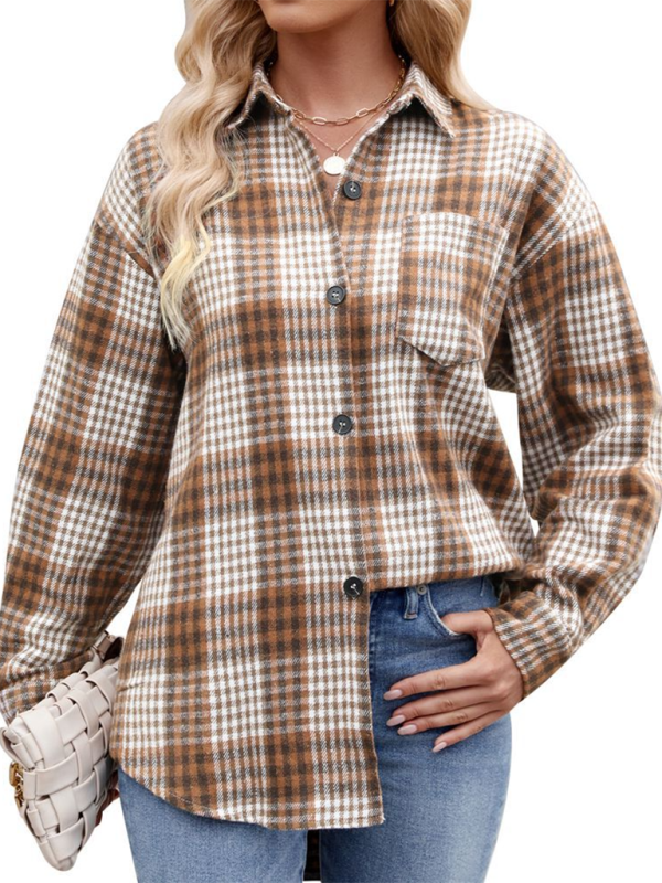 Autumn Essential Women's Plaid Flannel Shirt