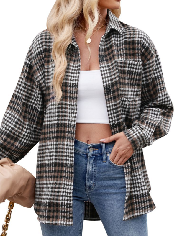 Autumn Essential Women's Plaid Flannel Shirt