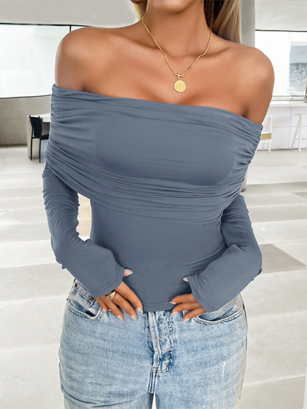 Women's Essential Slim Fit Off-Shoulder Fall Top