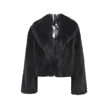 Faux Fur Jackets - Chic Shaggy Charm Jacket Faux Fur