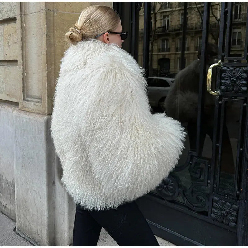 Faux Fur Jackets - Cuddle Puff Faux Fur Crop Jacket