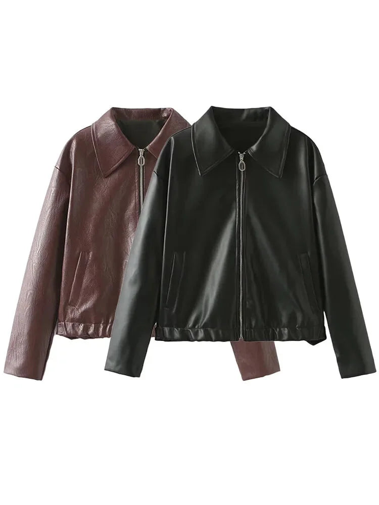 Faux Leather Jackets - Downtown Faux Leather Jackets – Sleek & Polish Look