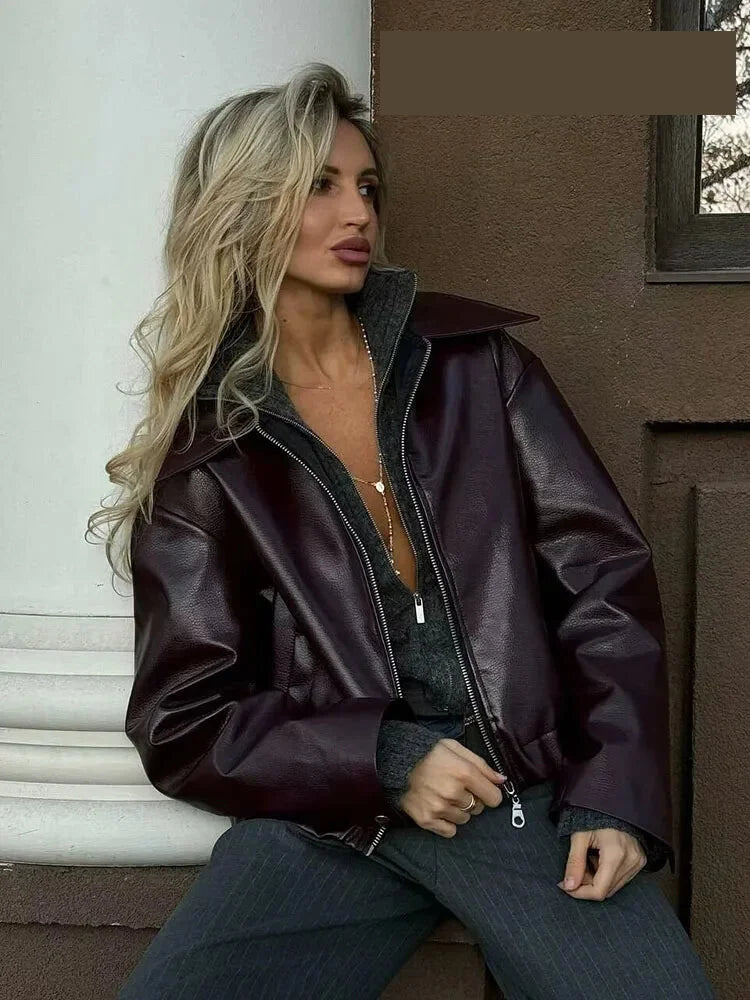 Faux Leather Jackets - Downtown Faux Leather Jackets – Sleek & Polish Look