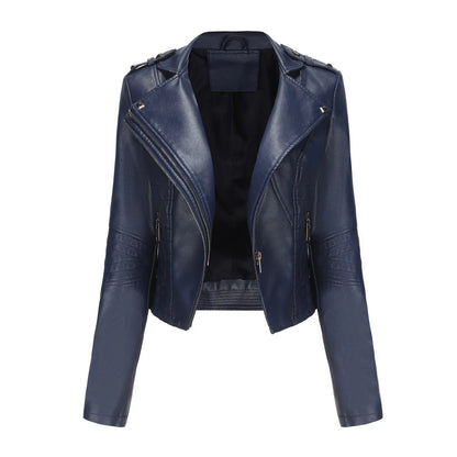 Faux Leather Jackets - Faux Leather Biker Urban Rider Moto Jacket