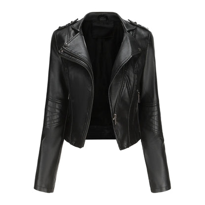 Faux Leather Jackets - Faux Leather Biker Urban Rider Moto Jacket