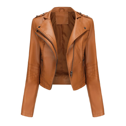 Faux Leather Jackets - Faux Leather Biker Urban Rider Moto Jacket