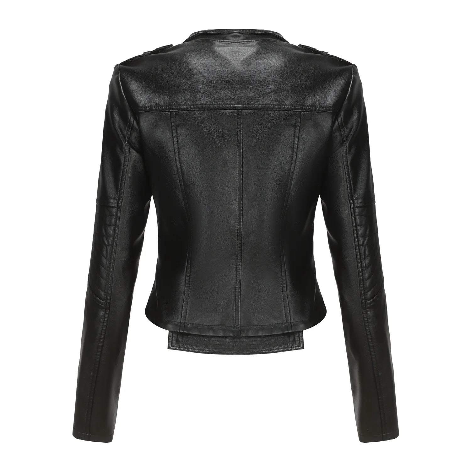 Faux Leather Jackets - Faux Leather Biker Urban Rider Moto Jacket