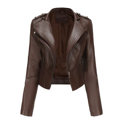 Faux Leather Jackets - Faux Leather Biker Urban Rider Moto Jacket