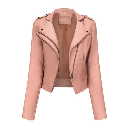 Faux Leather Jackets - Faux Leather Biker Urban Rider Moto Jacket