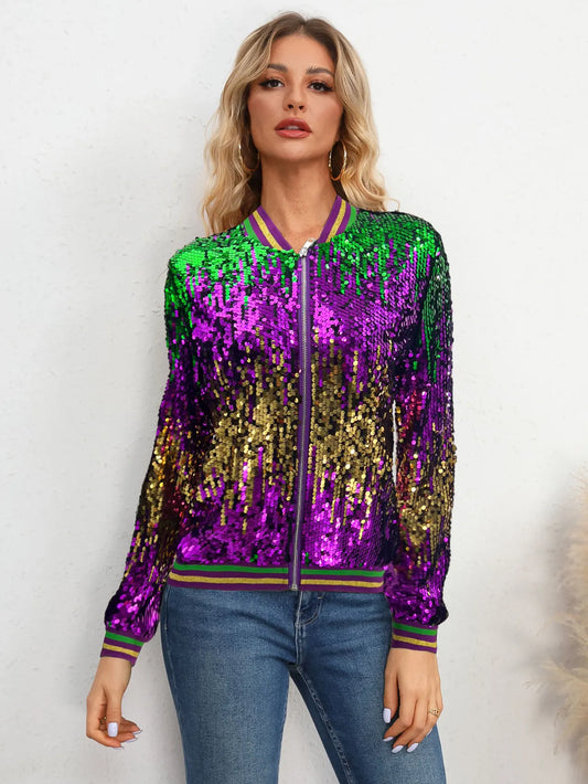 Festive Jackets - Women's Mardi Gras Jacket for Carnival Events