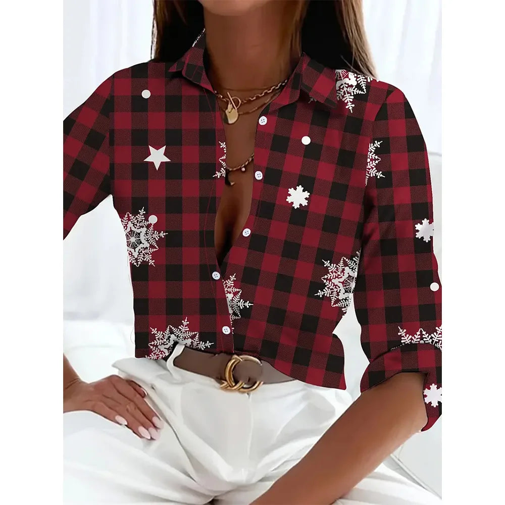 Festive Printed Shirts - Merry & Bright Holiday Shirt