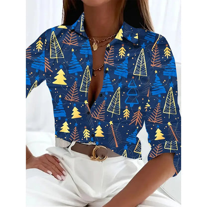 Festive Printed Shirts - Merry & Bright Holiday Shirt