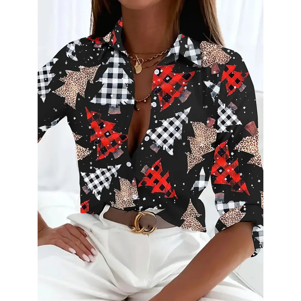 Festive Printed Shirts - Merry & Bright Holiday Shirt