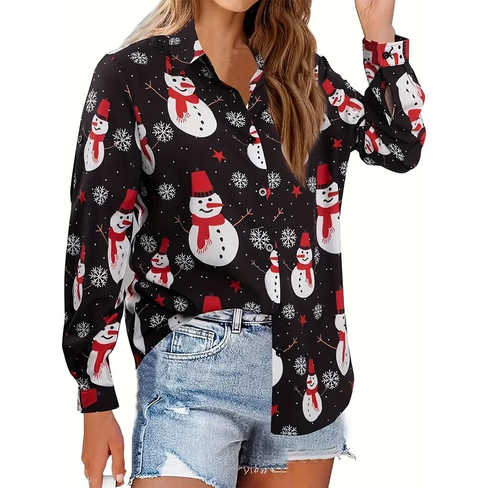 Festive Printed Shirts - Merry & Bright Holiday Shirt